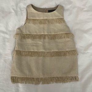 Anthropologie - tan/gold Sleeveless Blouse, XS